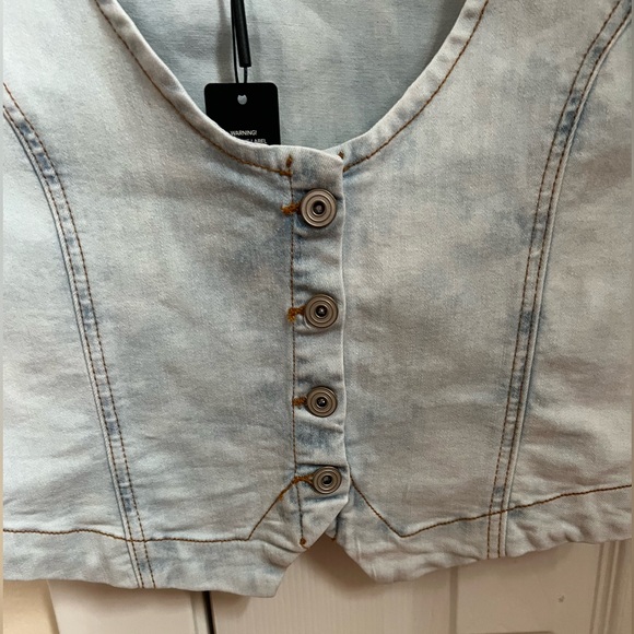 NWT Fashion Nova Jean top - Picture 3 of 5